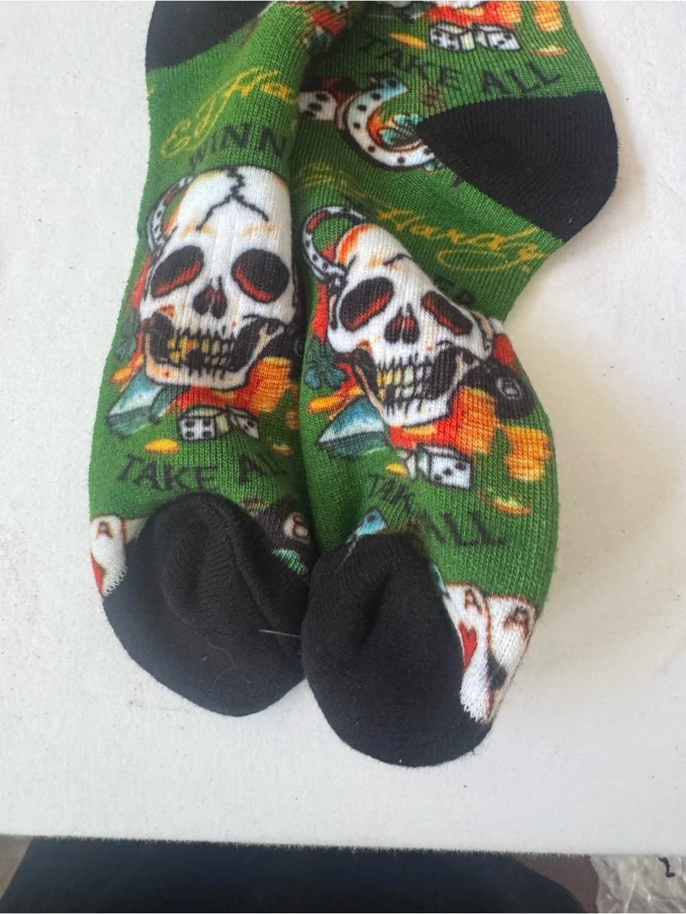 Ex Hardy WINNER TAKE ALL poker socks NEW